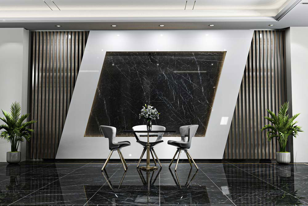 Persian Nero Marquina marble مرمریت مشکی نجف آباد کاربرد سنگ مشکی