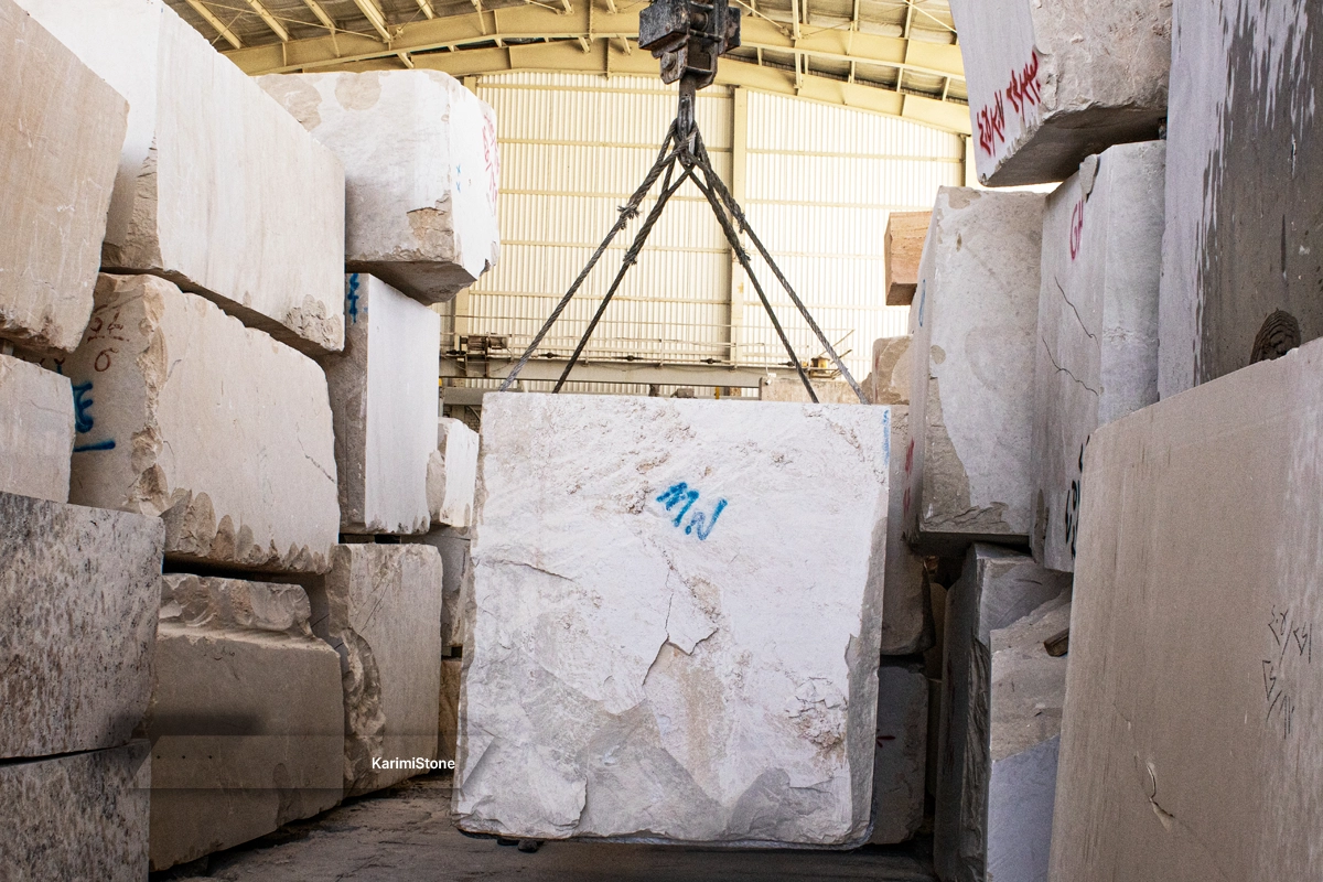 Natural stone block for slab production