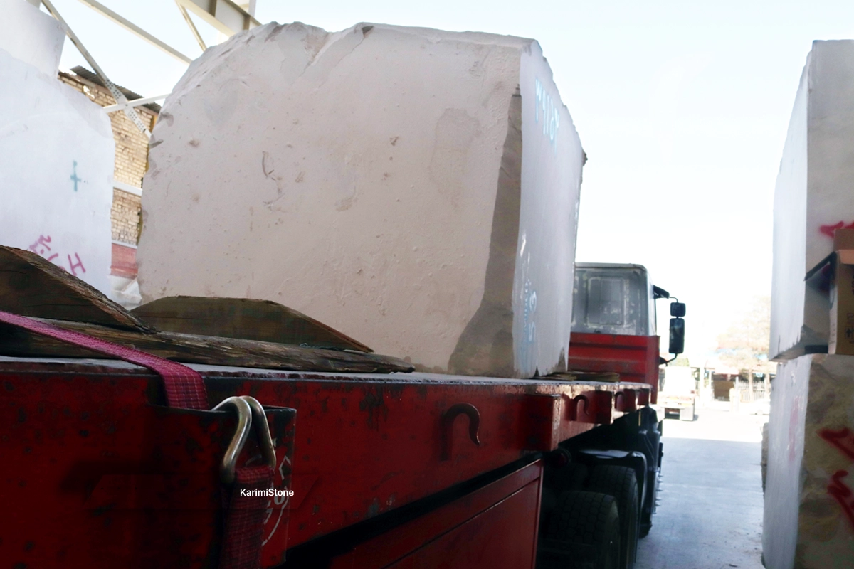 Export stone block for a processing factory