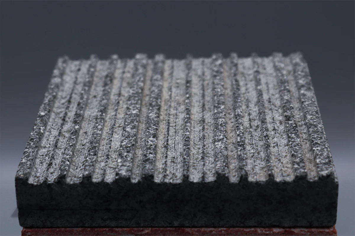 Granite Black Grooved 1200.800 – 02