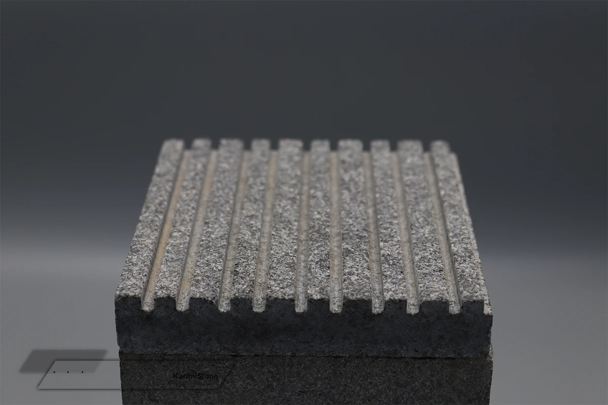 Granite Black Grooved 1200.800 – 03