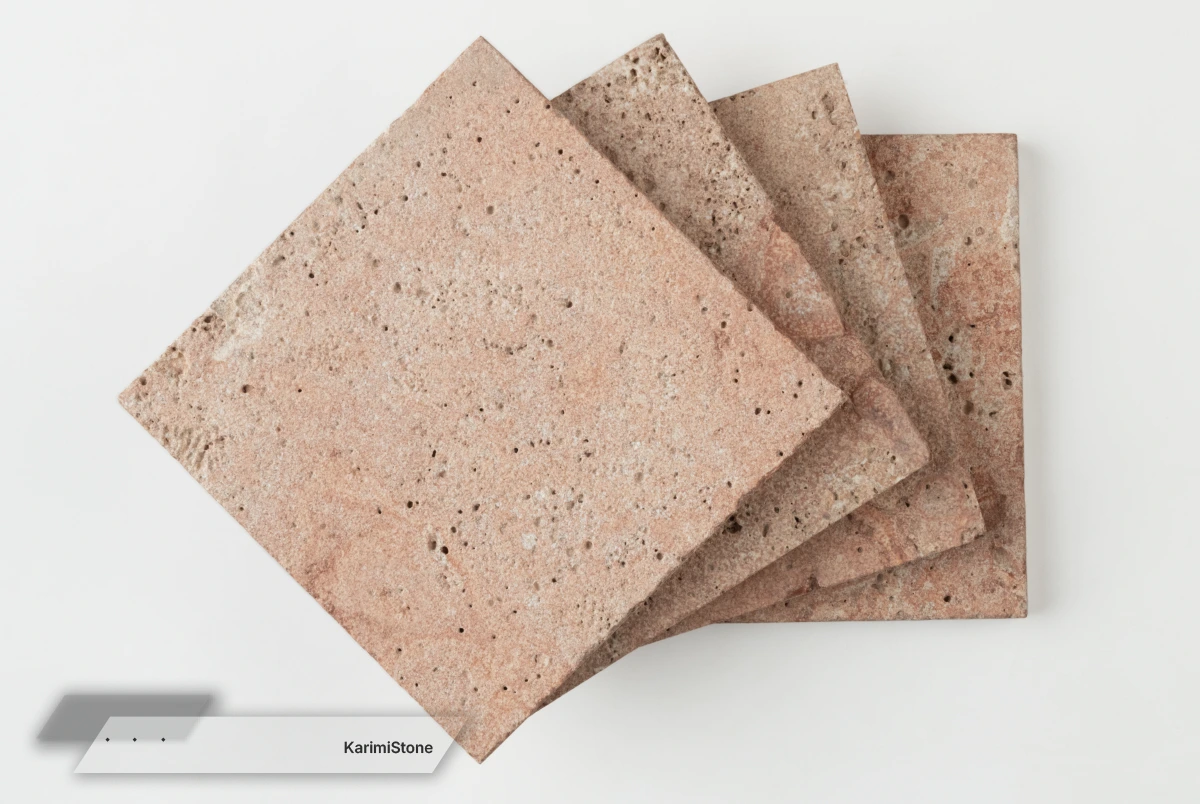 Red Travertine Sandblasted 2