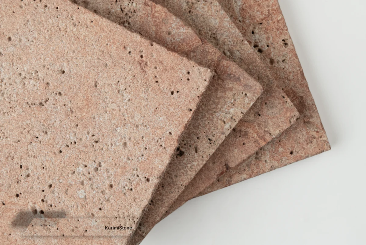 Red Travertine Sandblasted 4