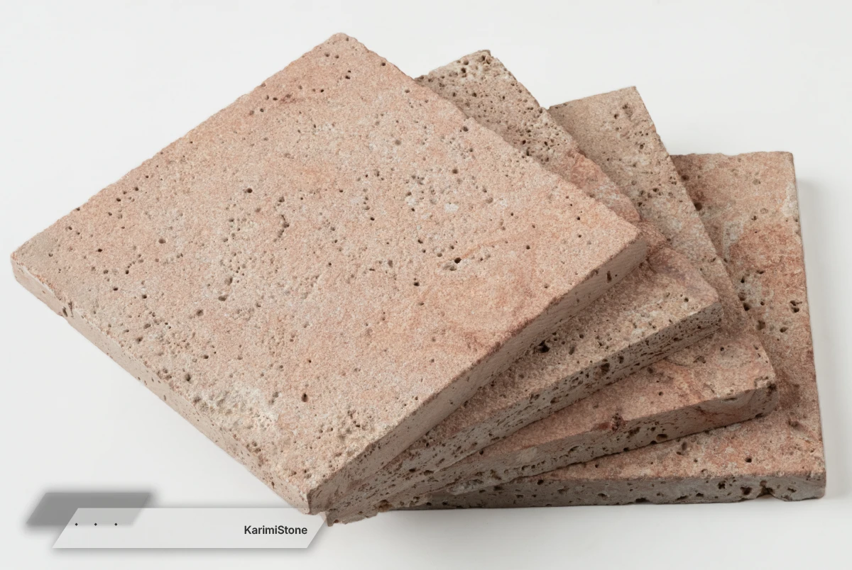 Red Travertine Sandblasted 5