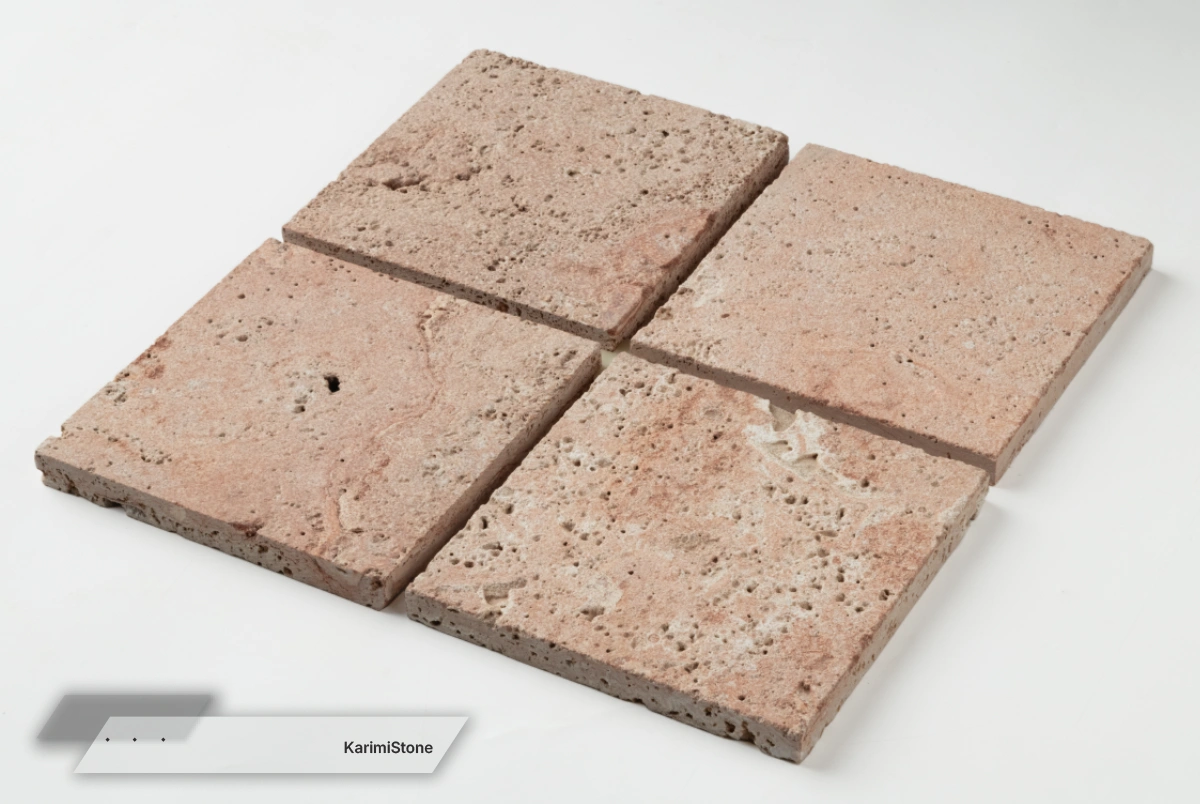 Red Travertine Sandblasted 6