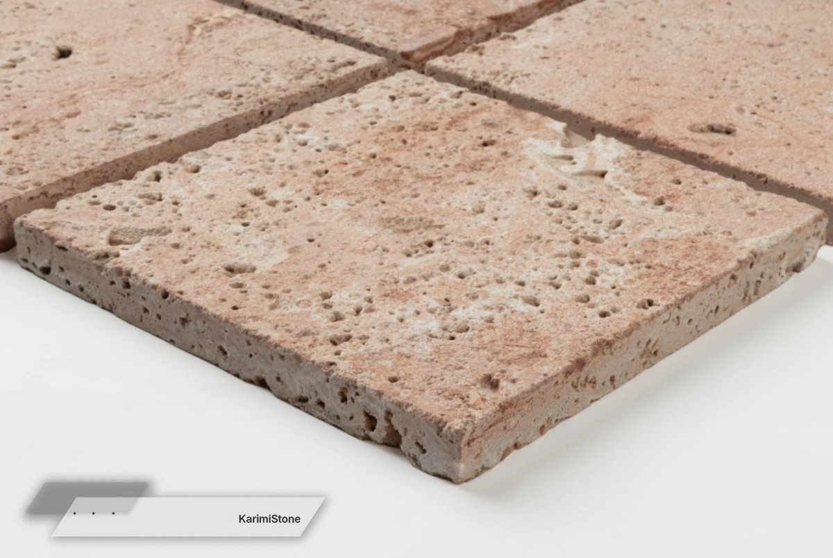 Red Travertine Sandblasted 7