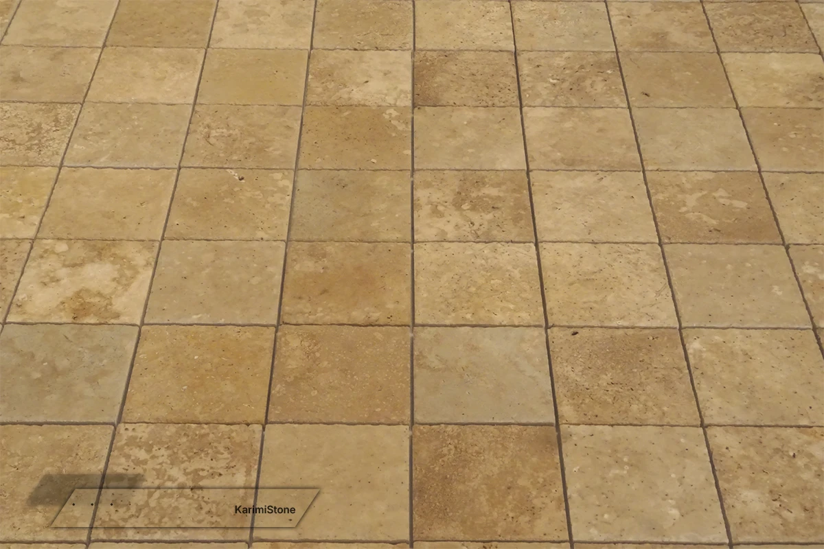 Travertine Beige Cross-cut Brushed & Tumbled 1200.800 — 03