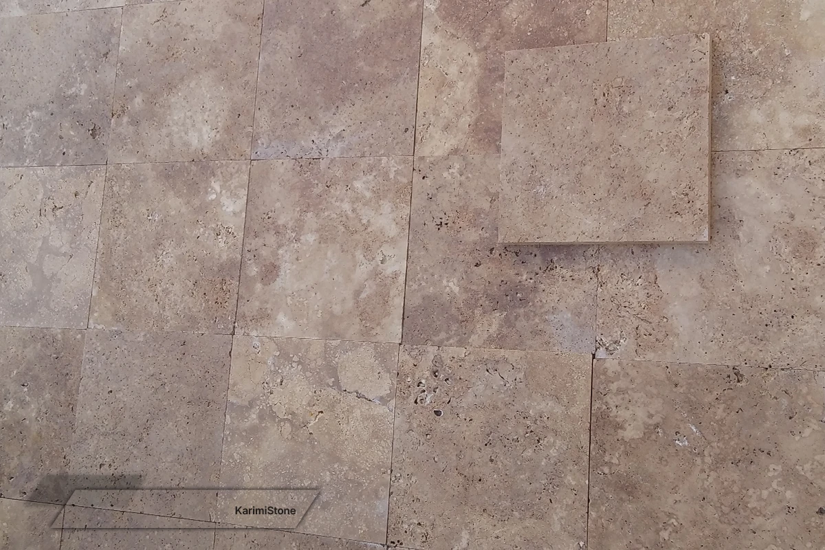 Travertine Brown Cross-cut Honed 1200.800 – 02