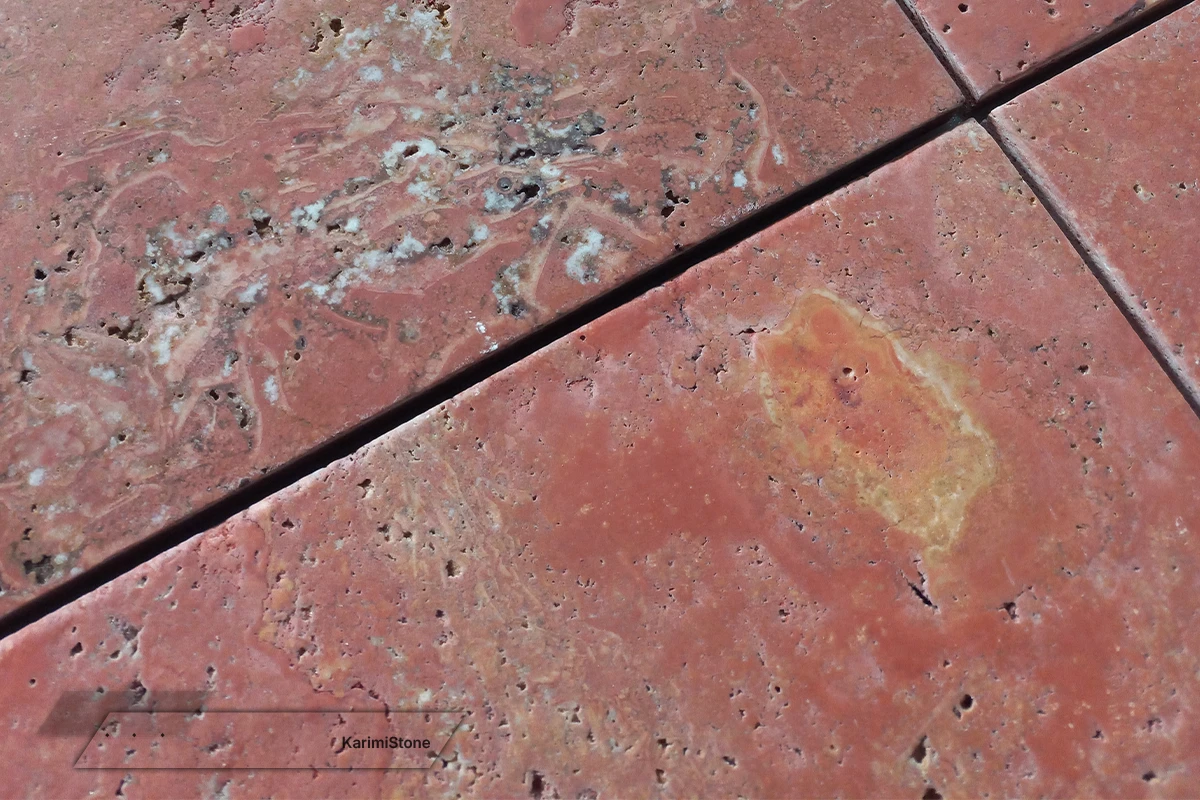Travertine Red Cross-cut Brushed 1200.800 — 02