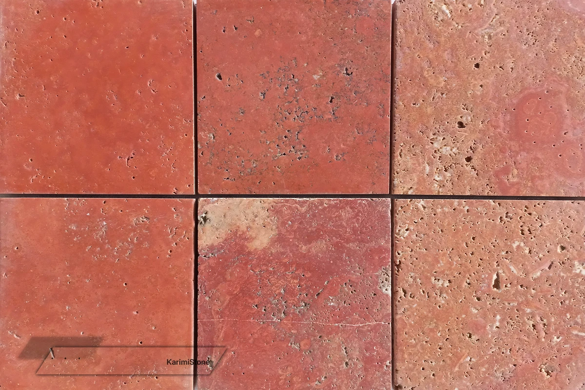 Travertine Red Cross-cut Brushed 1200.800 — 03