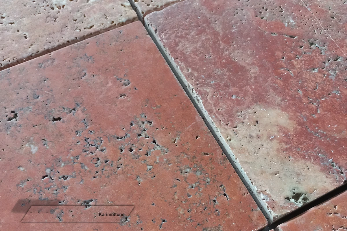 Travertine Red Cross-cut Brushed 1200.800 — 04