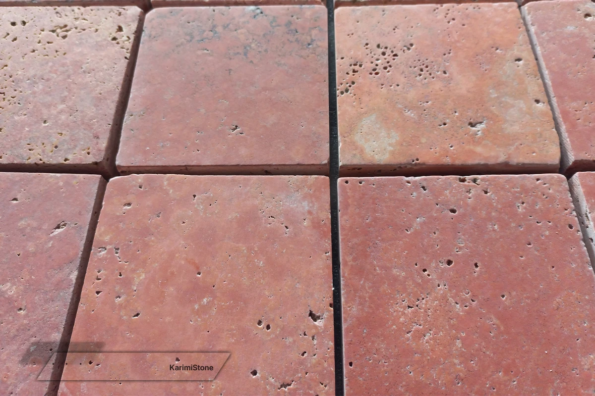 Travertine Red Cross-cut Brushed 1200.800 — 06