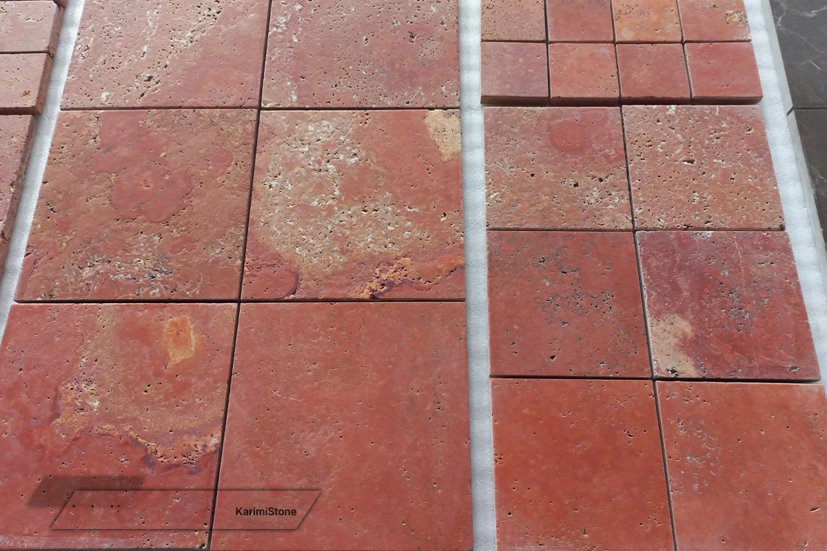 Travertine Red Cross-cut Brushed 1200.800 — 07