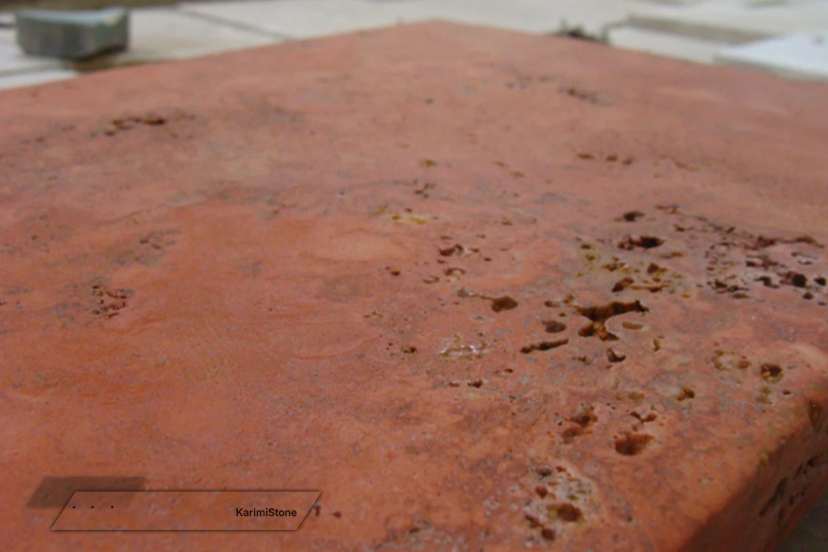 Travertine Red Cross-cut Brushed 1200.800 — 08