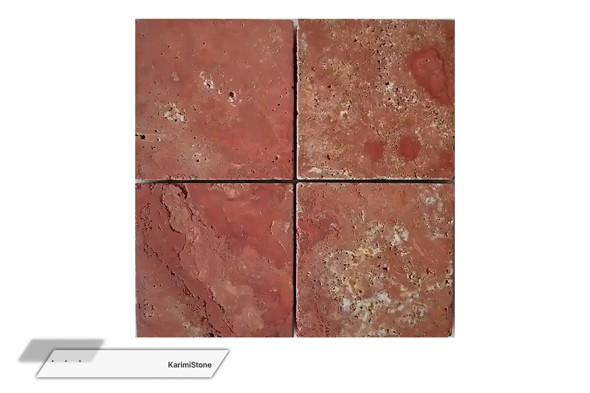 Travertine Red Cross-cut Honed & Tumbled 1200.800 — 03