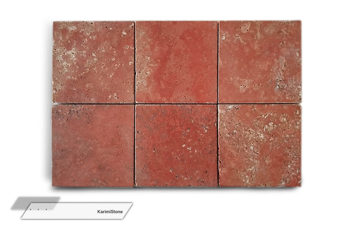 Travertine Red Cross-cut Honed & Tumbled 1200.800 — 04