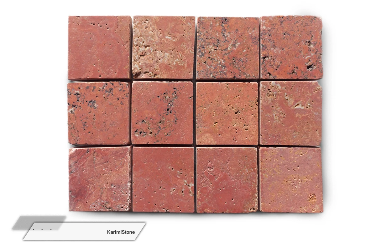 Travertine Red Cross-cut Honed & Tumbled 1200.800 — 07