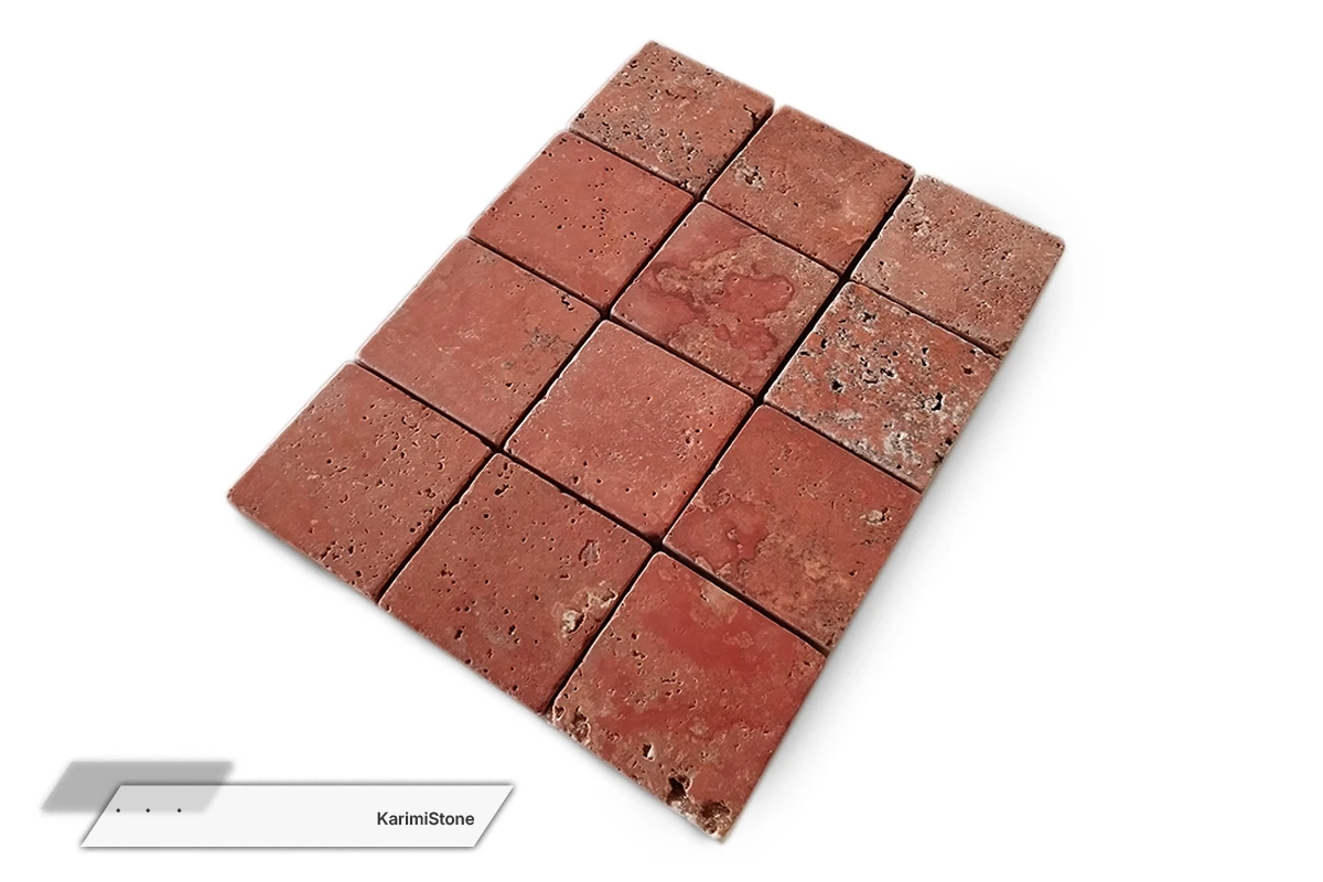 Travertine Red Cross-cut Honed & Tumbled 1200.800 — 08