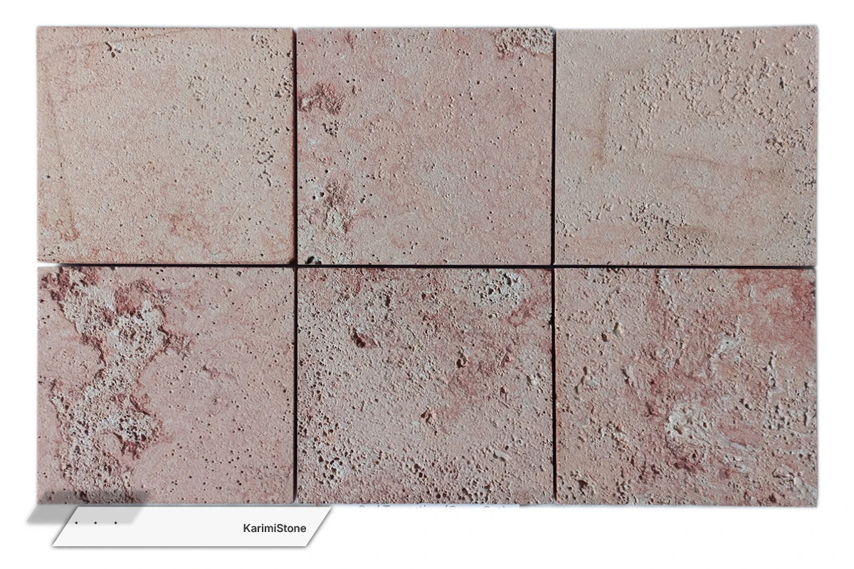 Travertine Red Cross-cut Sandblasted 1200.800 — 02