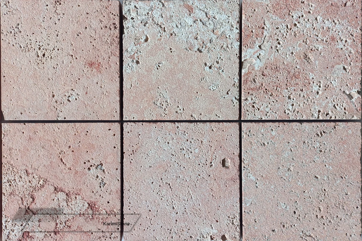 Travertine Red Cross-cut Sandblasted 1200.800 — 04