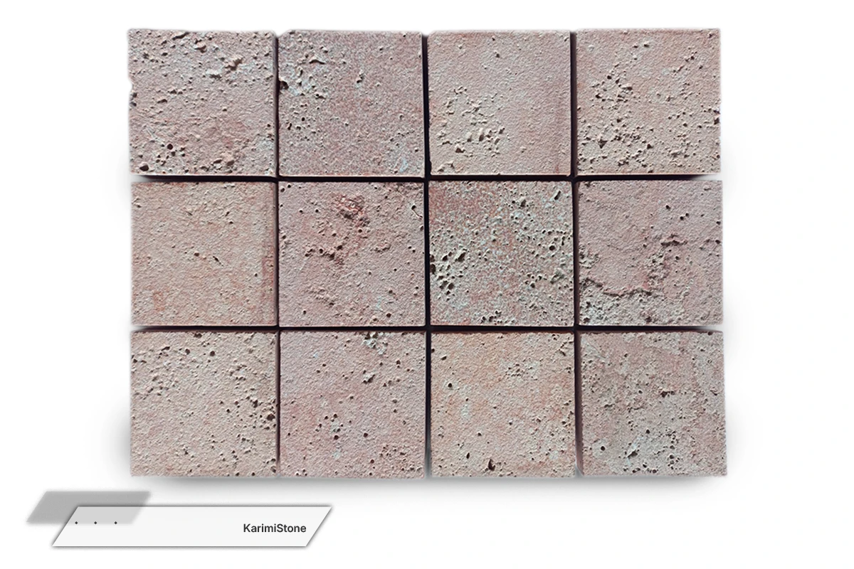 Travertine Red Cross-cut Sandblasted 1200.800 — 05