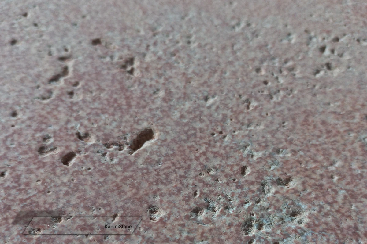 Travertine Red Cross-cut sandblasted & Brushed 1200.800 – 04