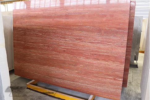 Red Travertine Honed