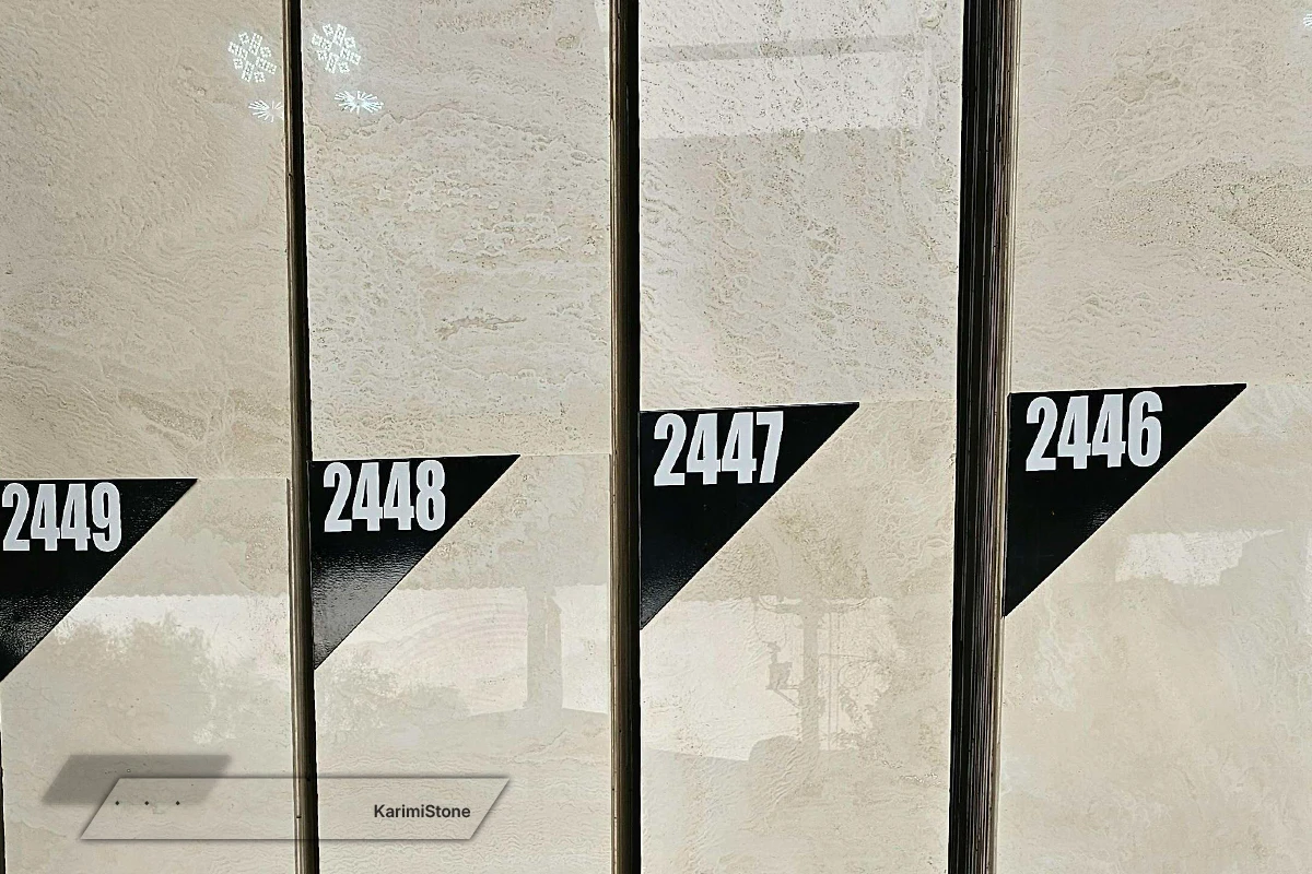 Travertine White Cross-cut Polished 1200.800 – 01