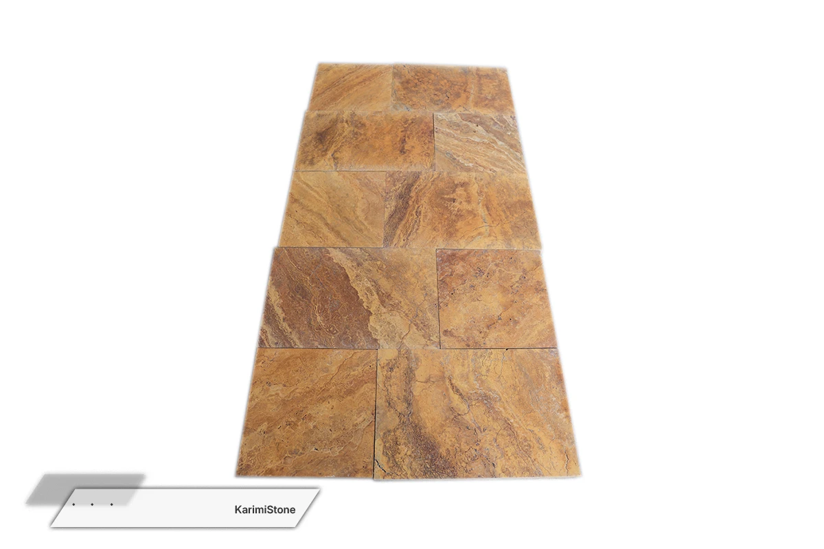 Travertine Yellow Cross-cut Brushed 1200.800 – 02