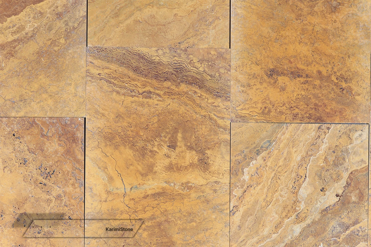 Travertine Yellow Cross-cut Brushed 1200.800 – 03