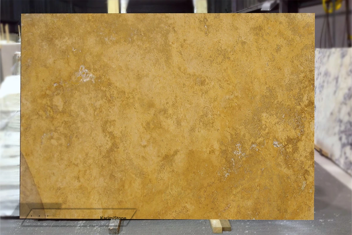 Travertine Yellow Cross-cut Honed 1200.800 — 01