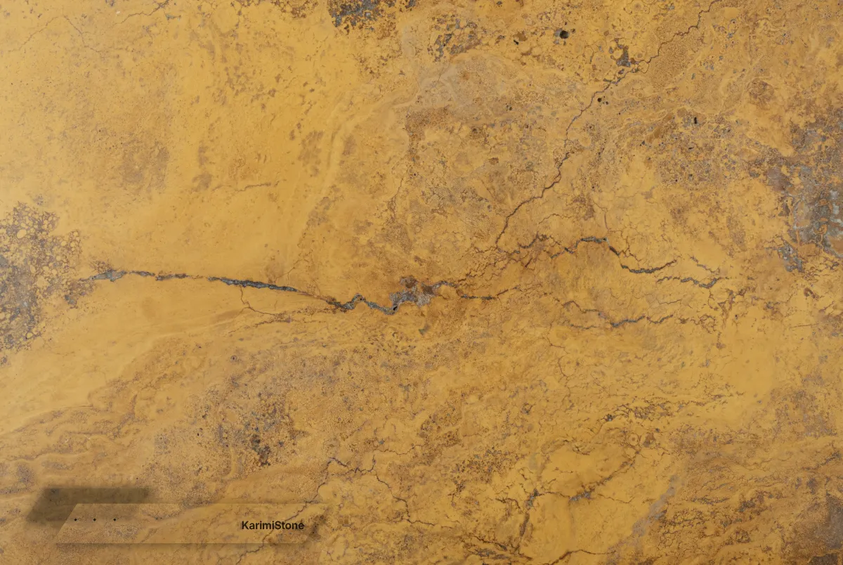 Yellow Travertine Honed, Cross-cut