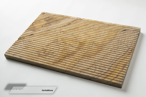 Yellow Travertine Grooved