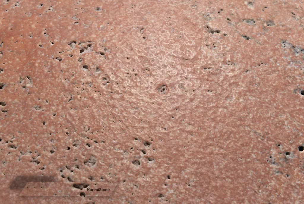 Red Travertine Sandblasted & Brushed